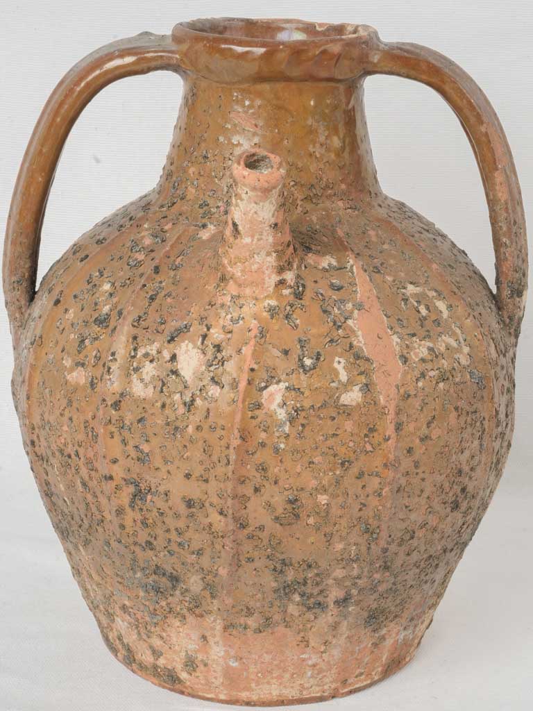 Textured vintage terracotta vessel