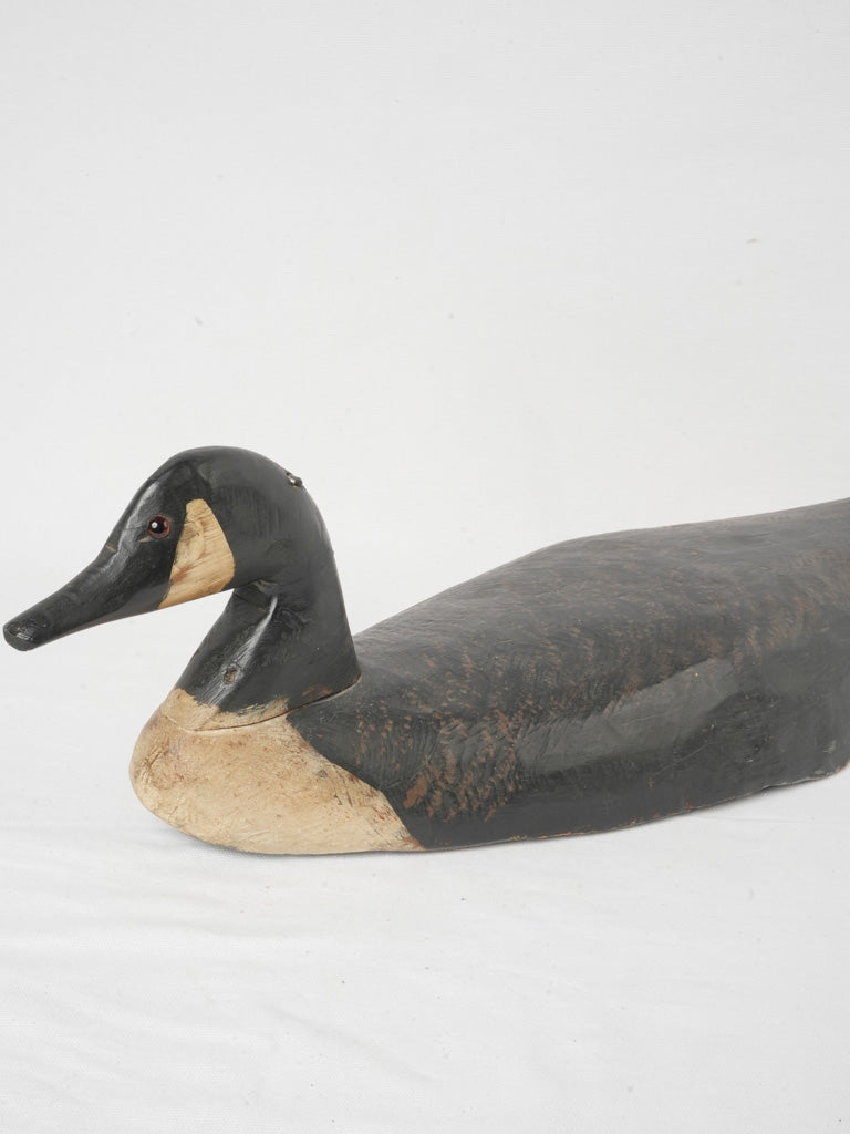 Vintage artisan-crafted goose sculpture