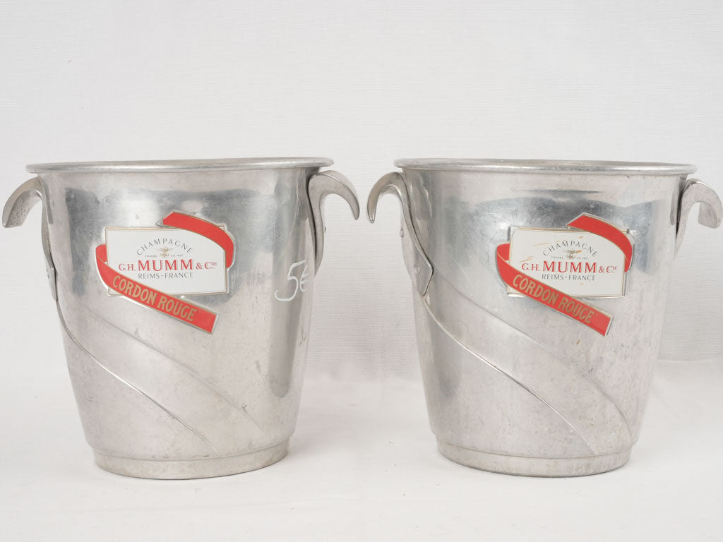 Retro styled Mumm & Cie buckets