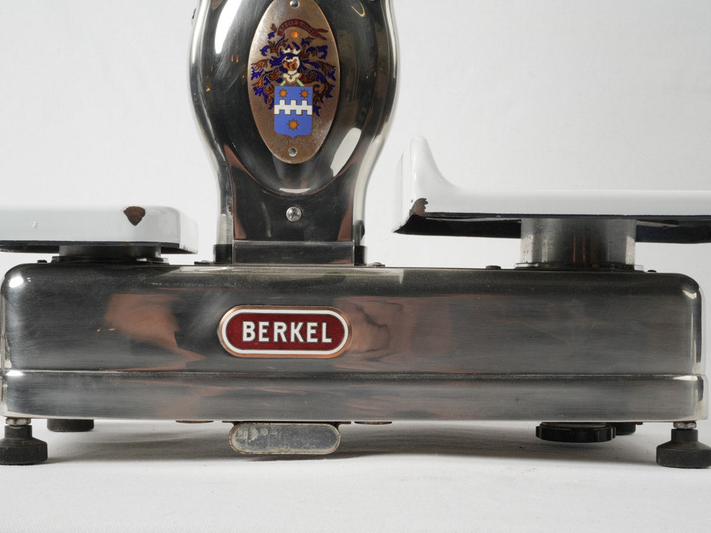 Classic mid-century stainless steel market scales