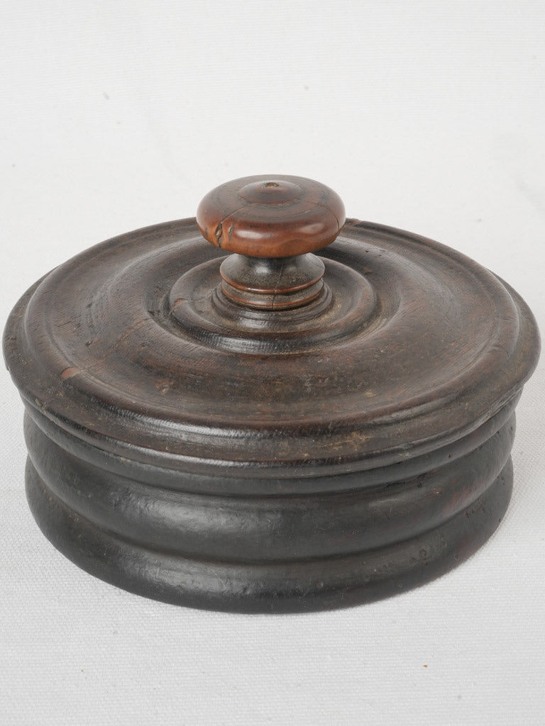 Antique European wooden spice box  