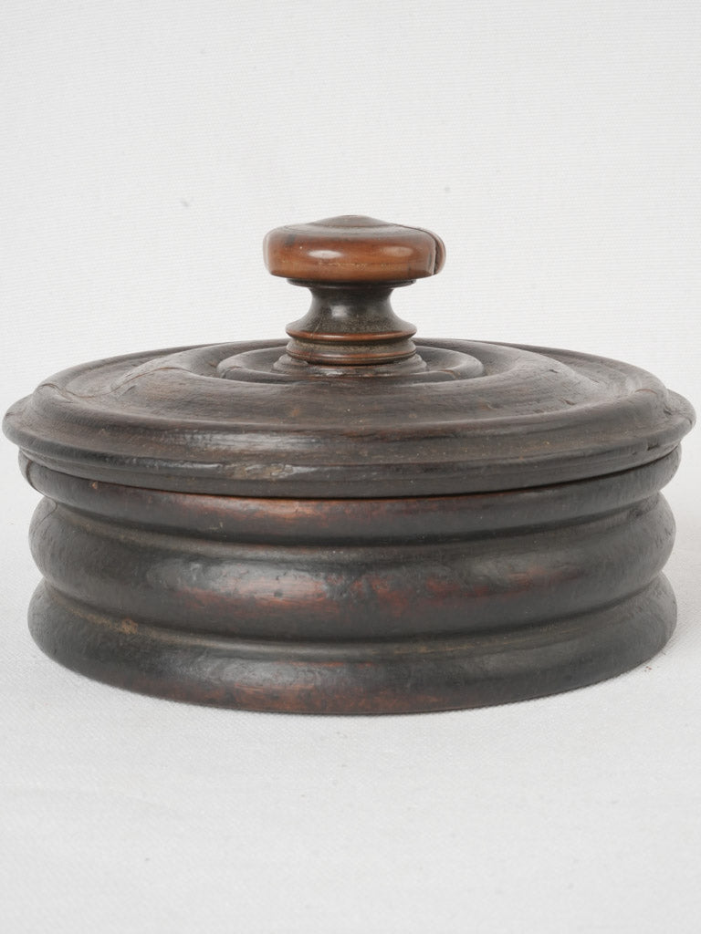 Elegant turned wood spice container  