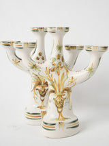 Handmade French faience candlesticks