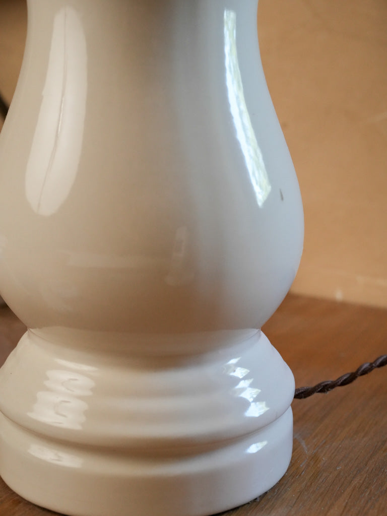 Old ceramic baluster table lamp