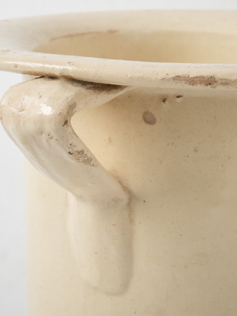 Aged Italian pale yellow vase