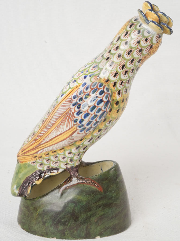 Classic hand-painted ceramic parrot