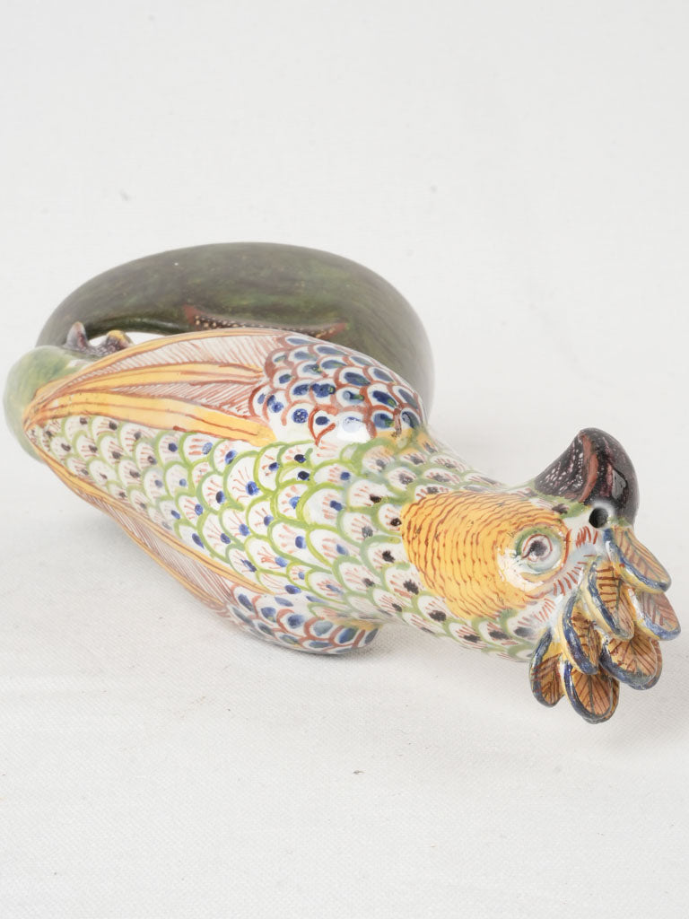 Luxurious vibrant Delftware bird ornament