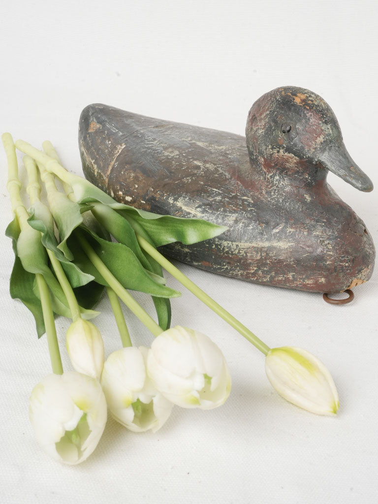 Vintage French painted duck decoy