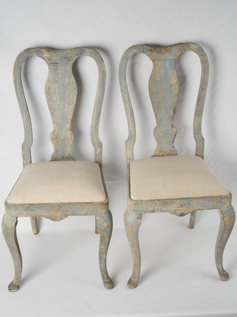 Timeless straight-back design antique seats