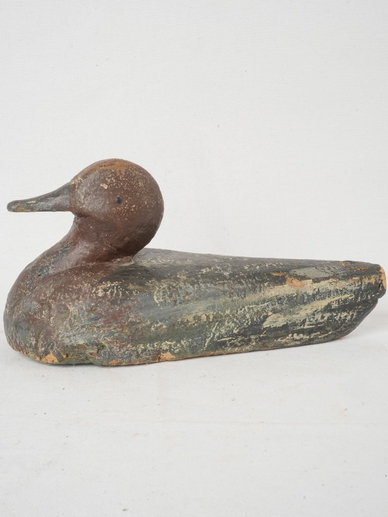 Vintage carved wood folk-art duck