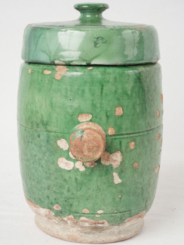 Farmhouse-style French pottery crock  