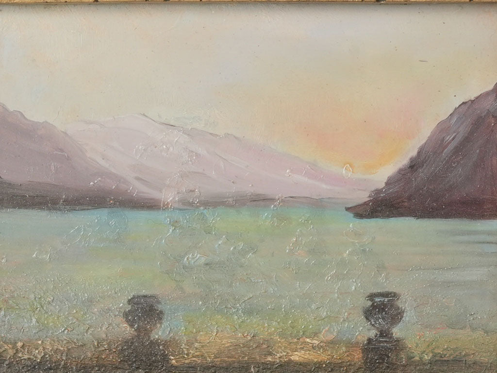 Vintage Côte d'Azur coastal painting