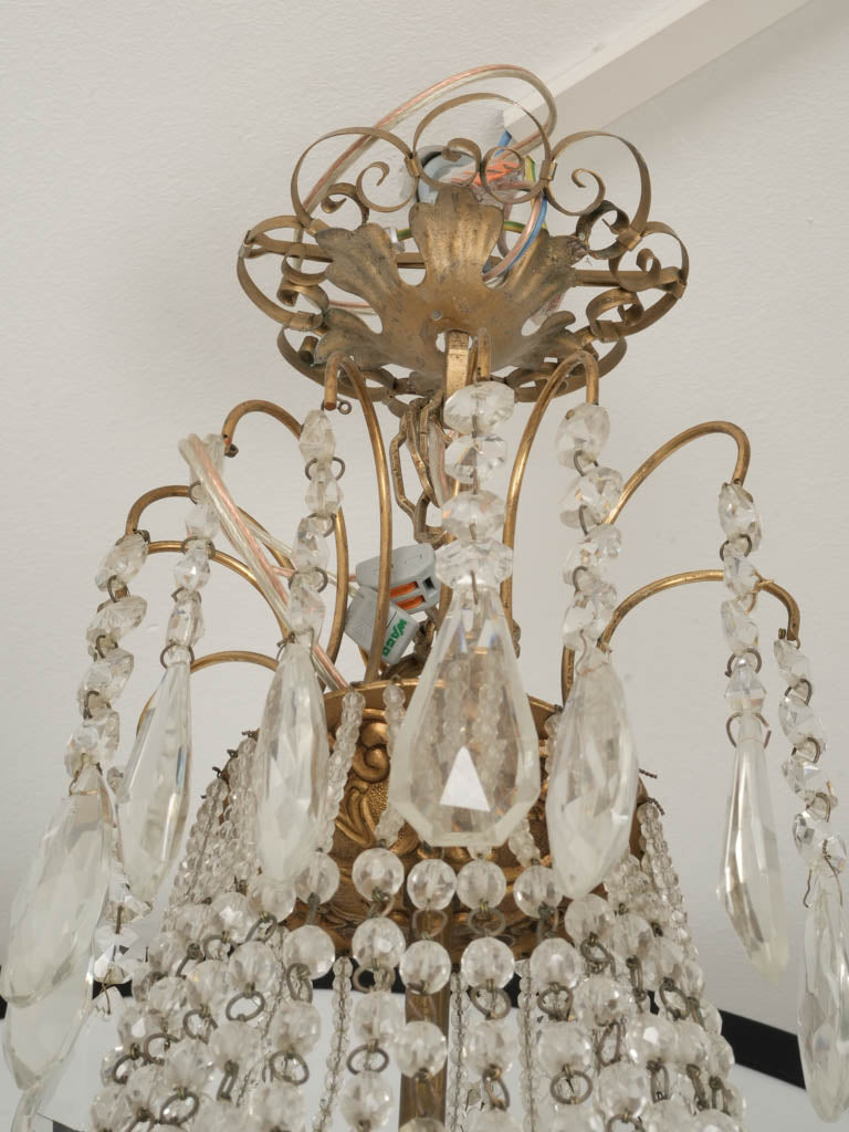 Grand, neoclassical Empire crystal chandelier