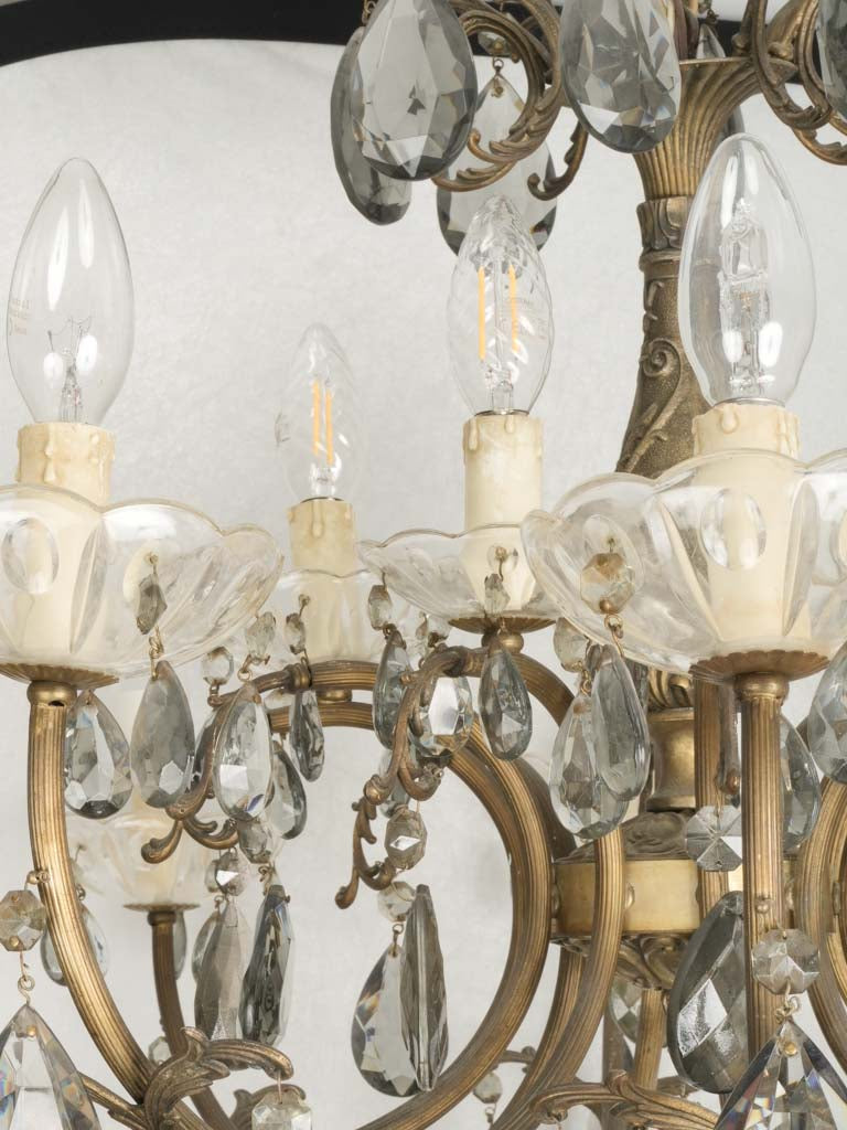 Antique French chandelier with clear glass