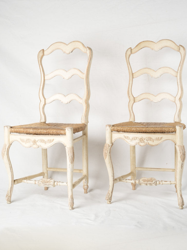 Charming rush-seated French country chairs