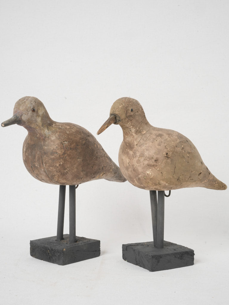 Vintage cork shorebird hunting decoys