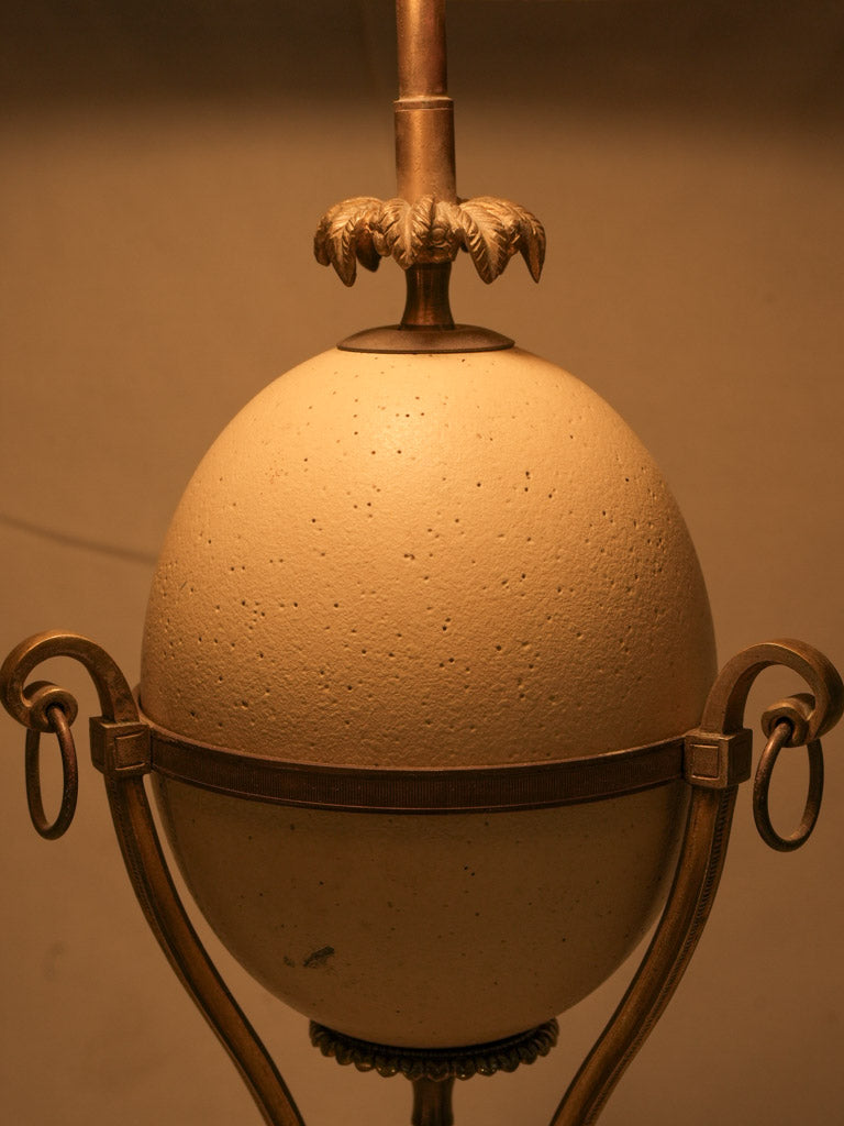 French elegance ostrich egg lamp