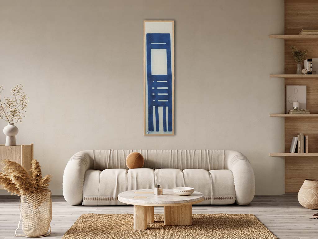 Artistic Framed Blue Chair Portrait