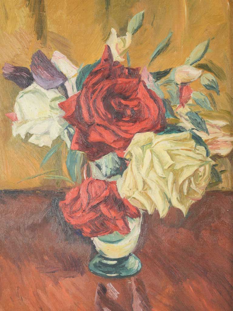 Exquisite, European floral oil painting