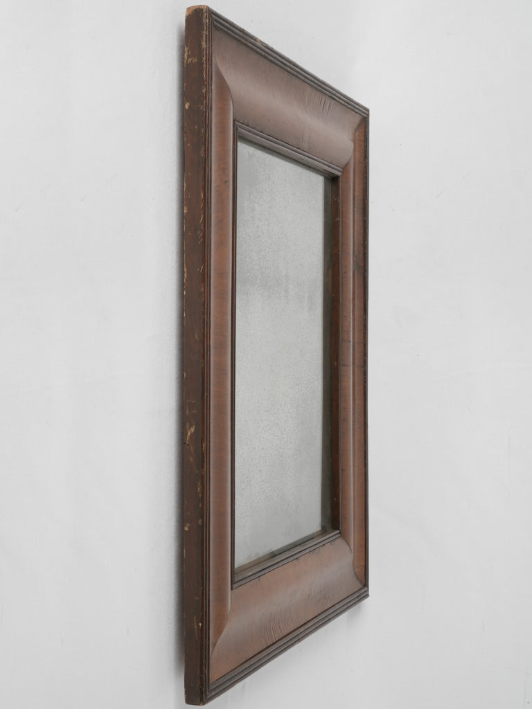 Traditional walnut French reflective mirror