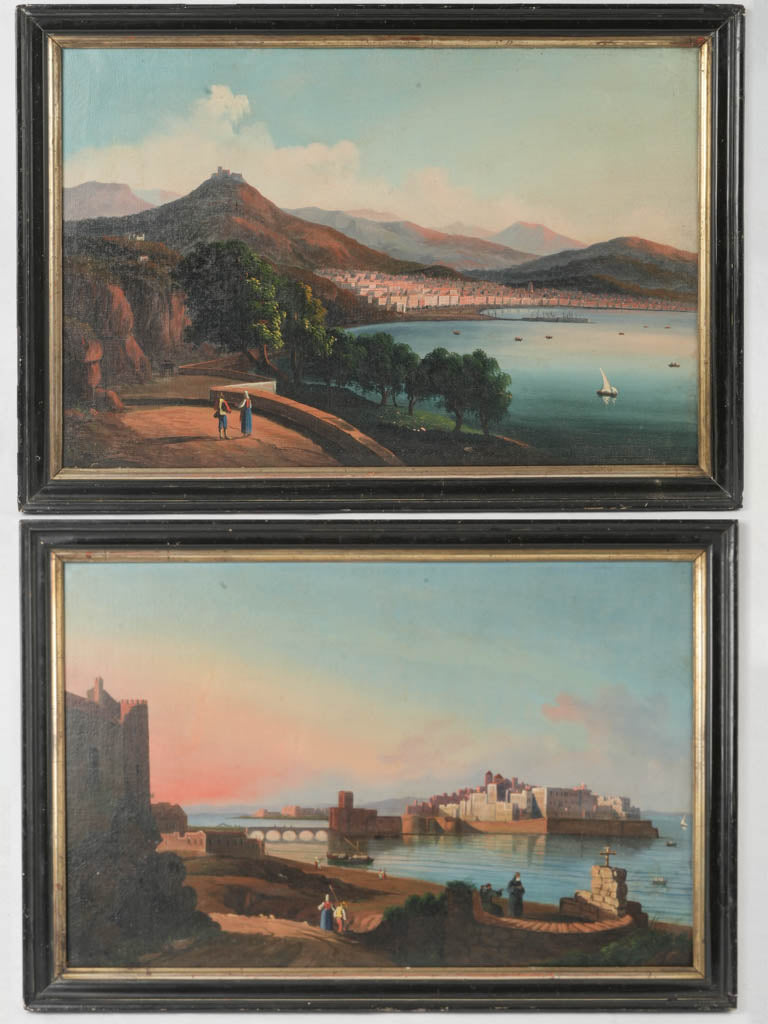 Vintage Neapolitan landscape paintings