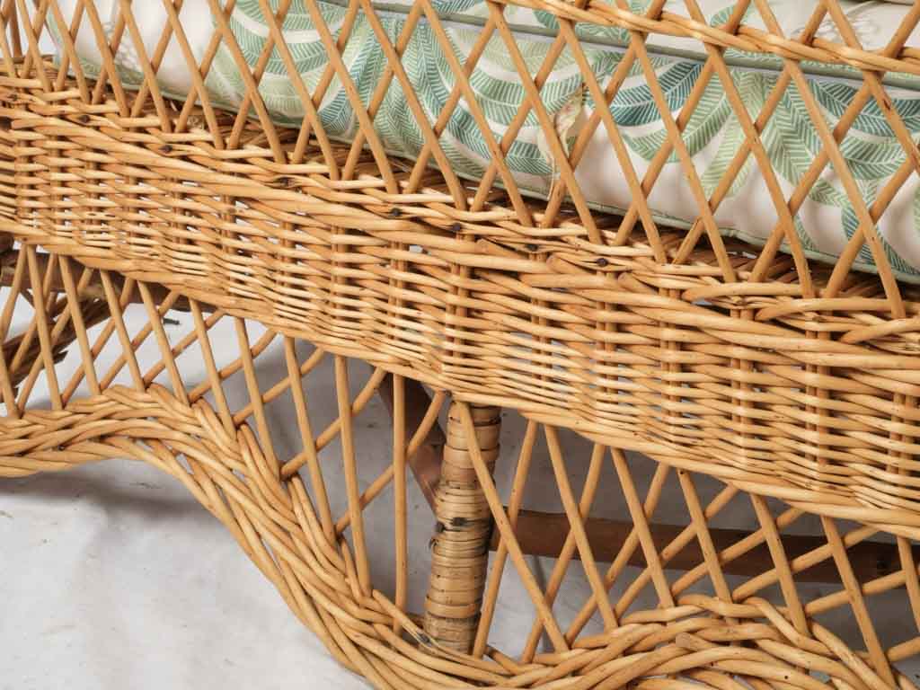 Nature-Inspired French Wicker Settee