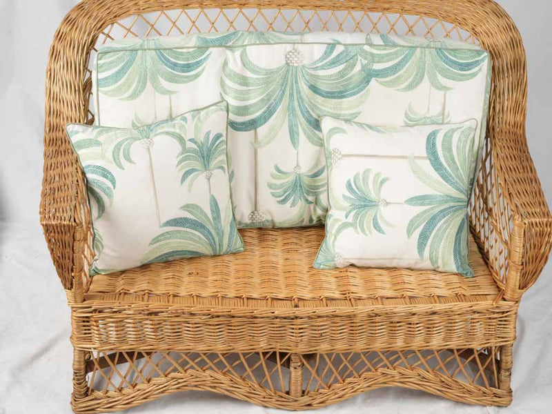 Tropical Palm Tree Upholstery Settee