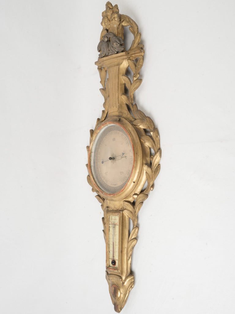 Antique gilded Louis XVI barometer