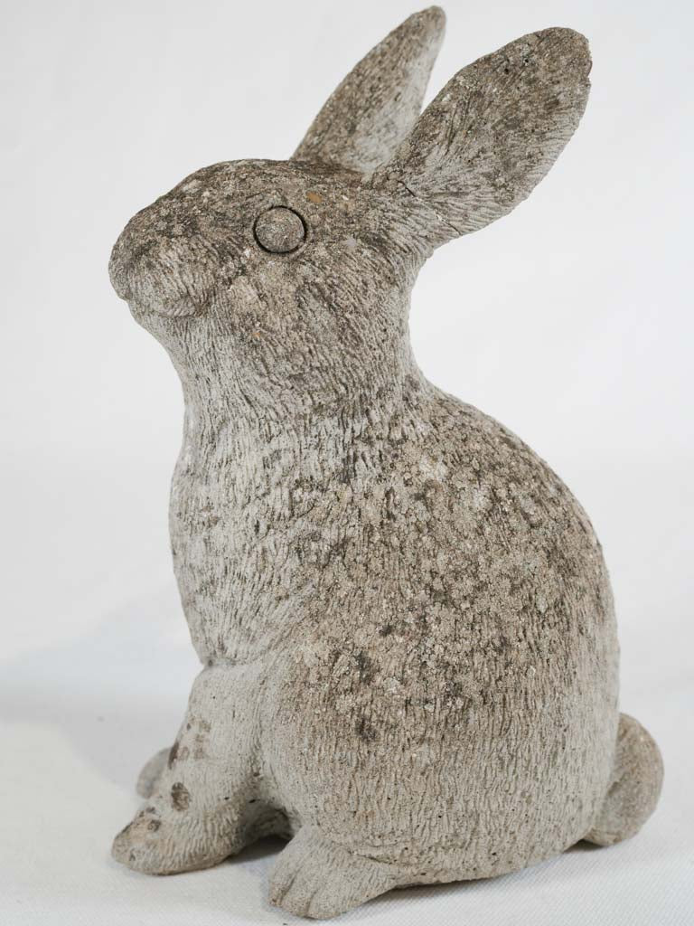 Vintage French cement garden rabbit