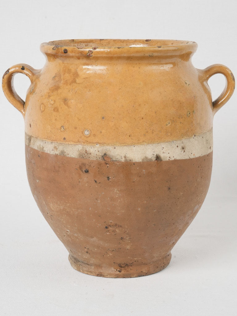 Distinctive Two-Tone Antique French Confit Pot