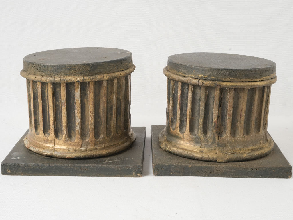 Rustic 18th-century style pedestals