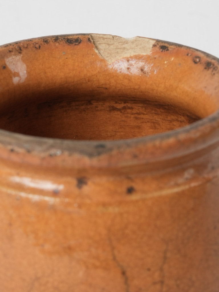 Antique terracotta confit jar