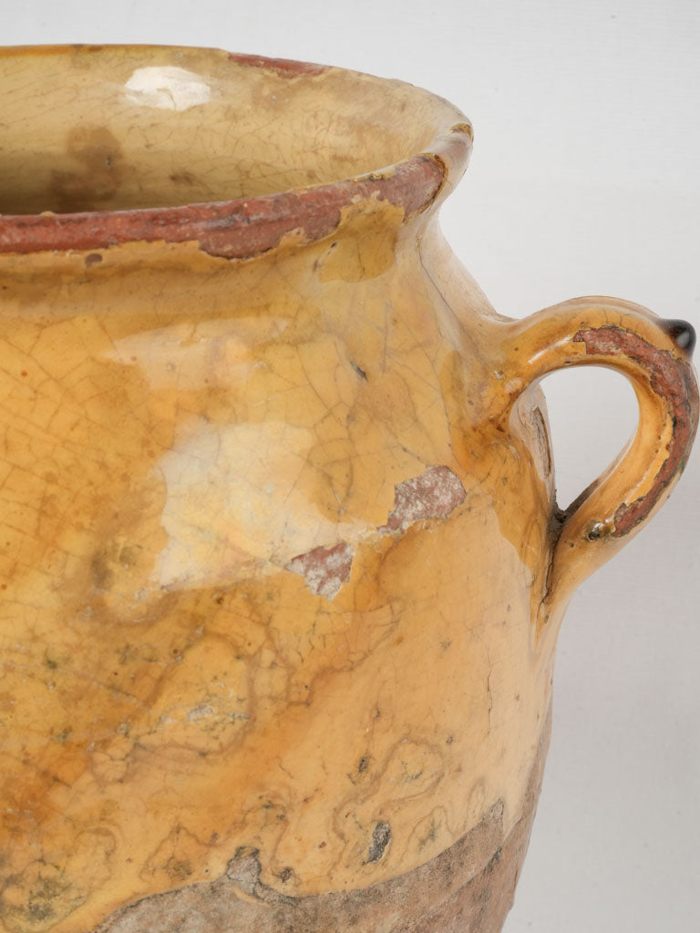 Original French Confit Pot with Patina