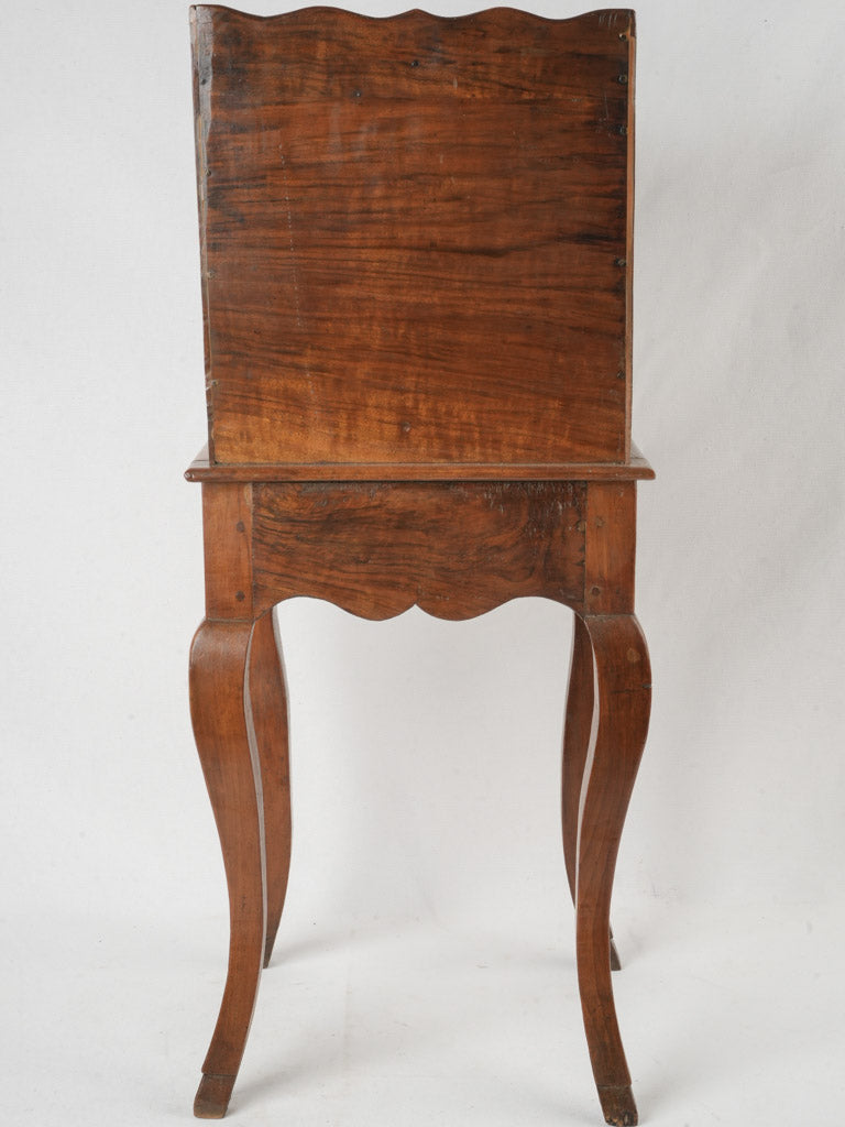 Vintage walnut table with drawer