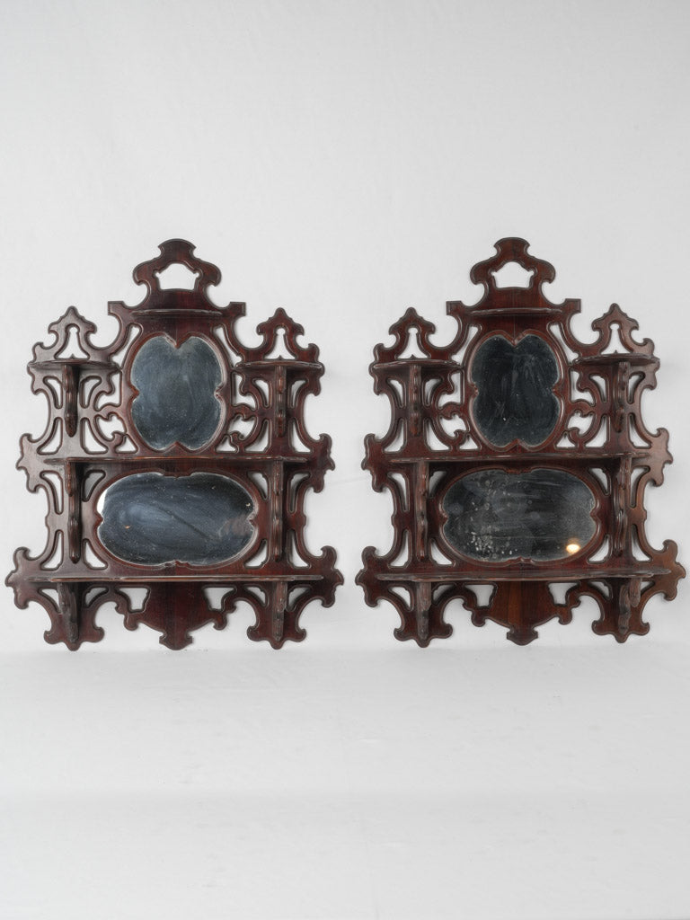 Intricate carved Cuban mahogany wall decor