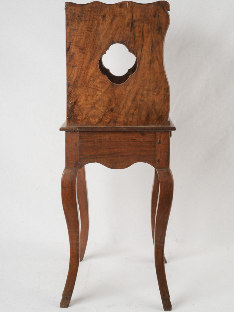 Historic walnut table with niche