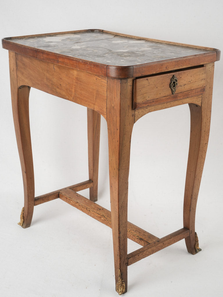 Antique elegant walnut side table