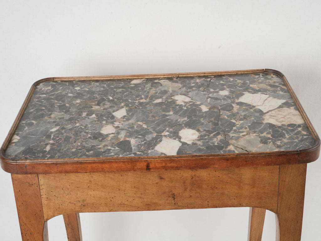 Distinctive veined marble top table