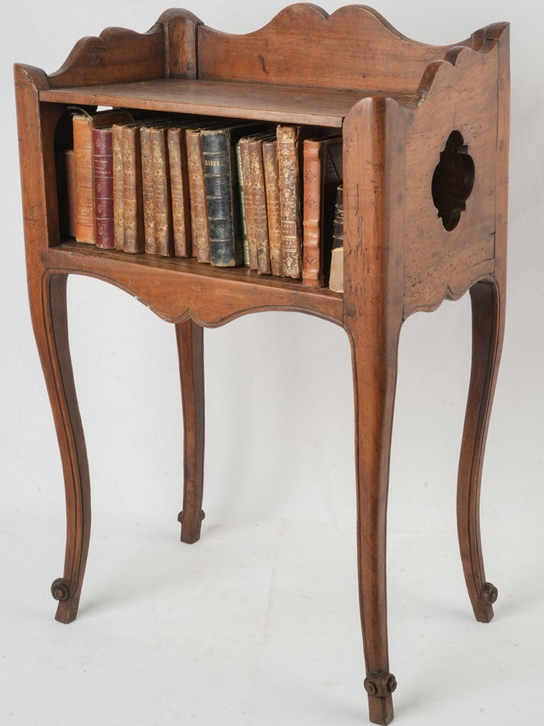 Elegant walnut Louis XV nightstand  