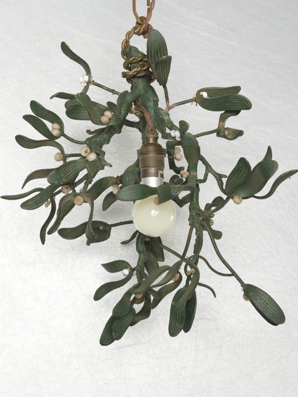 Vintage, bronze mistletoe chandelier