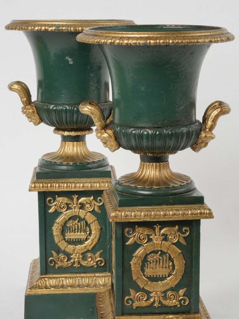 Timeless Green Cast Iron Urns