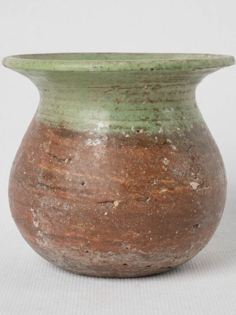 Vintage green glazed jar