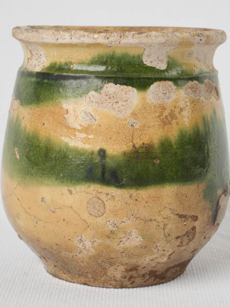 Handmade antique terracotta honey pot