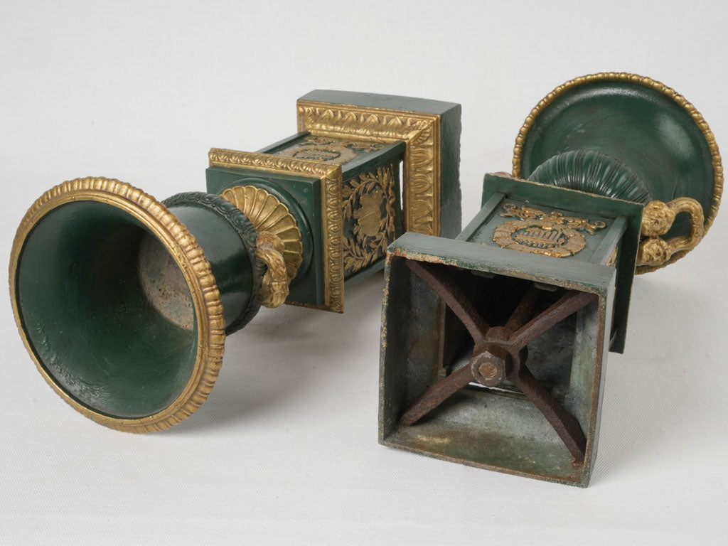 Striking 19th-Century Gilded Urns