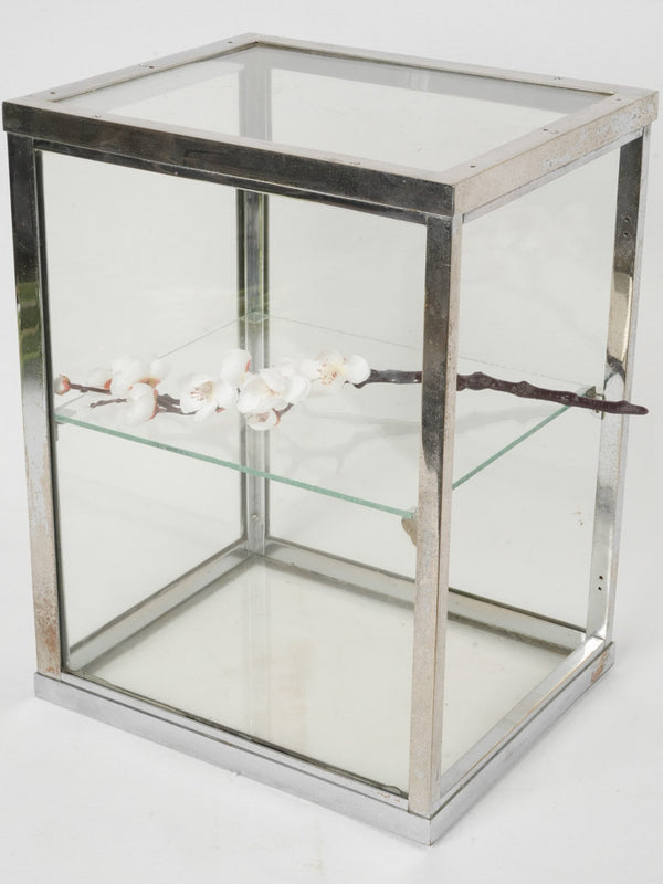 Vintage Chrome Glass Vitrine Display Case