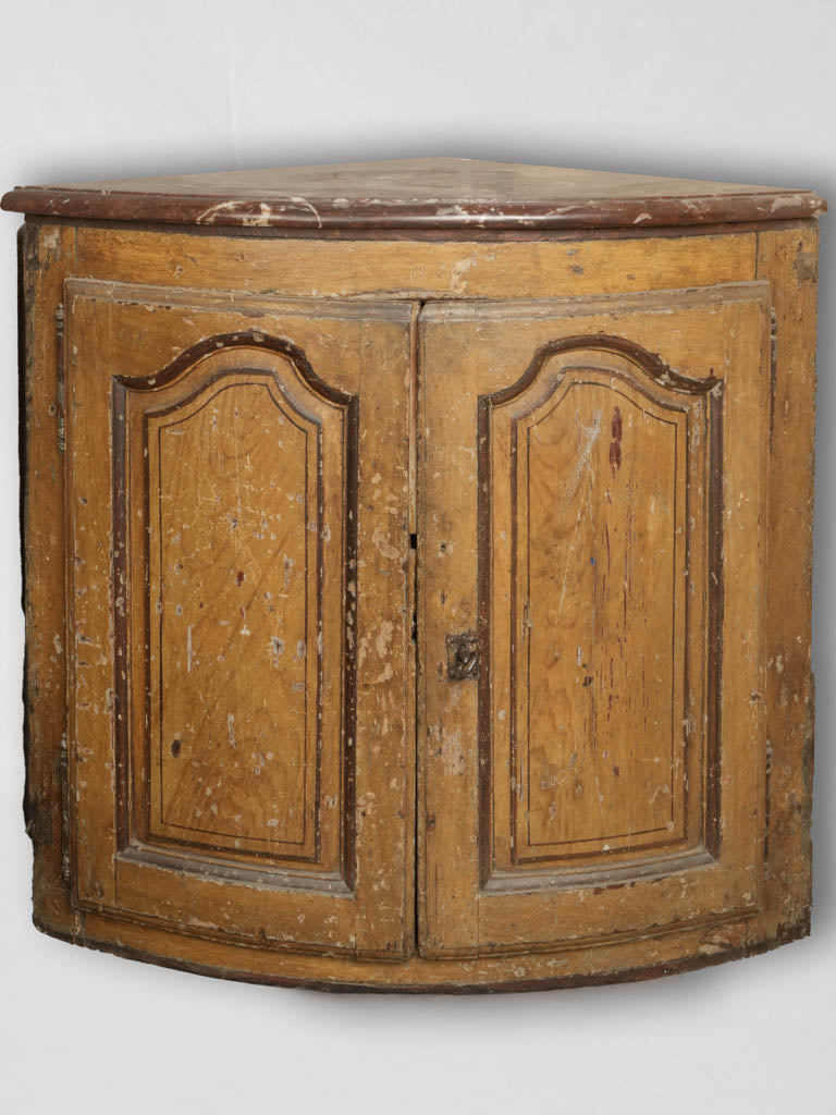 Provencal Aged Pine Corner Cabinet