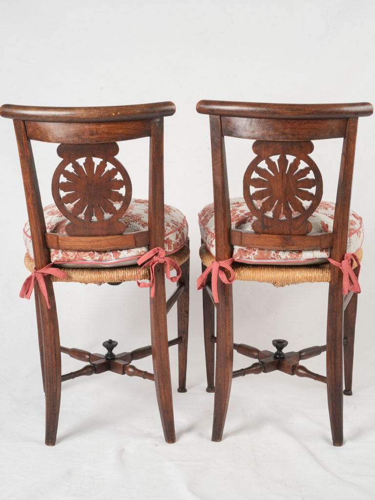 Authentic late 18th-century wooden chairs