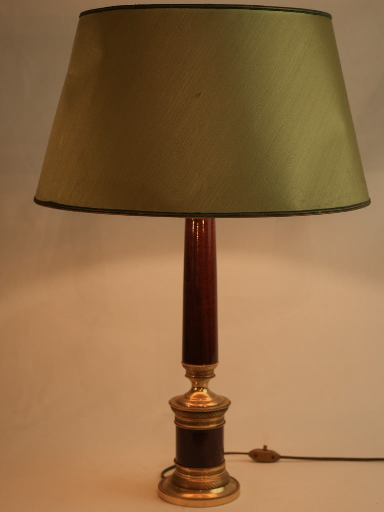 Classic Neoclassical French Empire Green Lamp