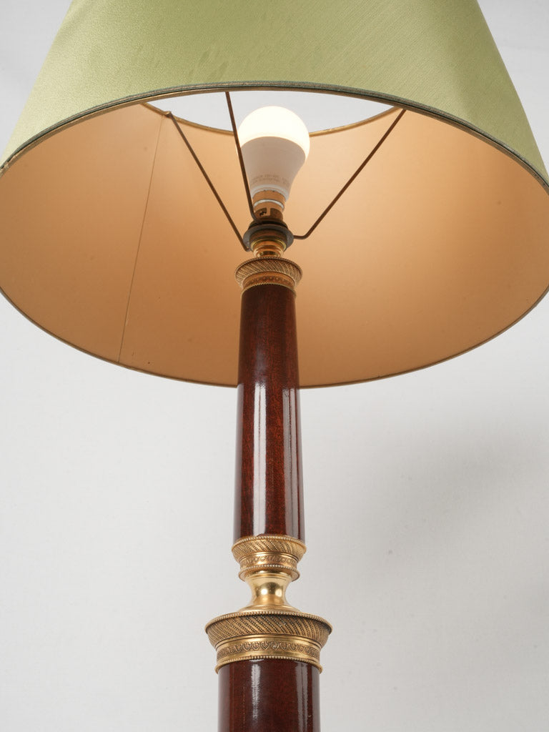 Regal Mahogany and Gilt-Bronze Table Lamp