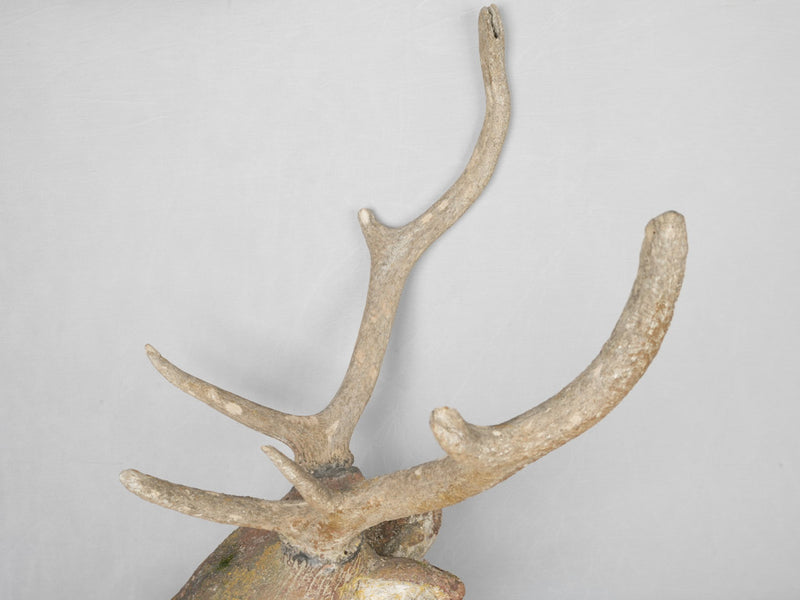 Whimsical, Rustic, Detailed, Weathered Deer Sculpture